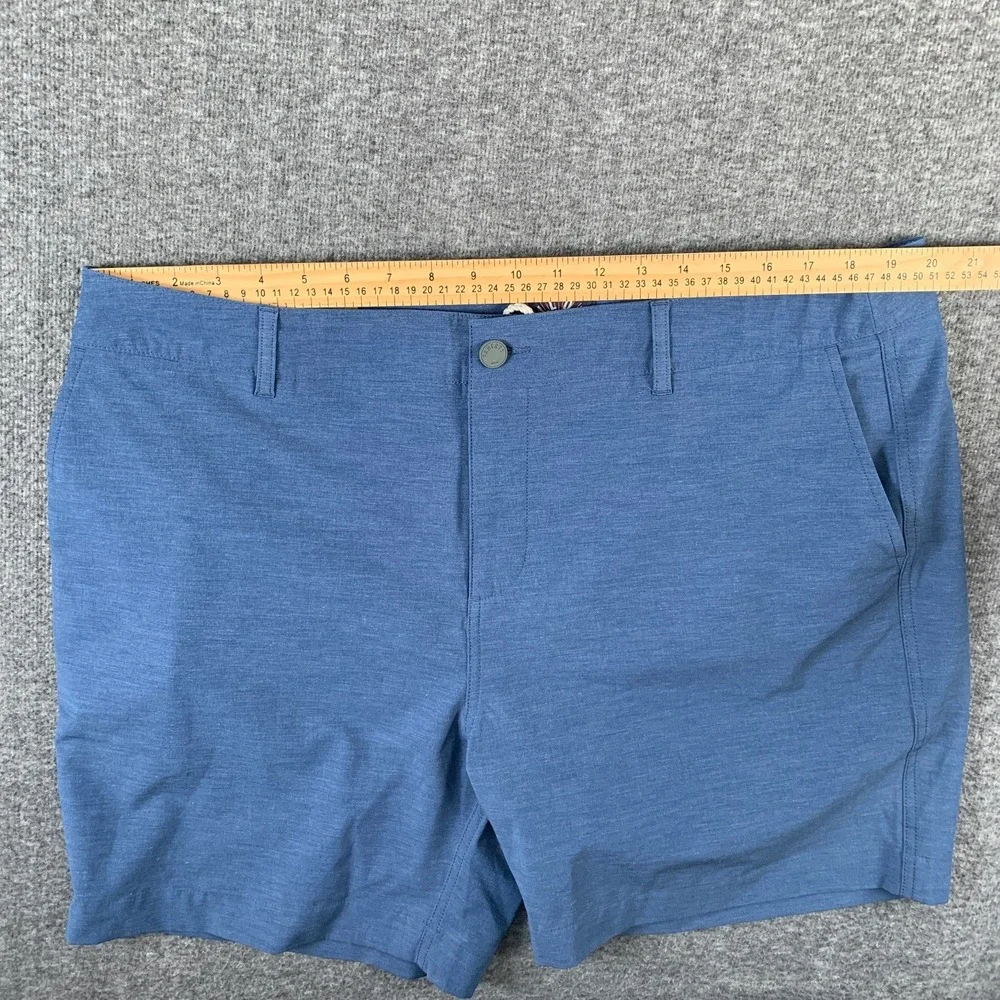 Faherty All Day Shorts Men 38x7 Preppy Belt Loop Navy Blue Coastal Beach NEW